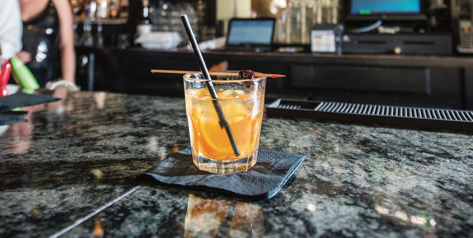 cocktail at Gershwin's in Downtown Norfolk